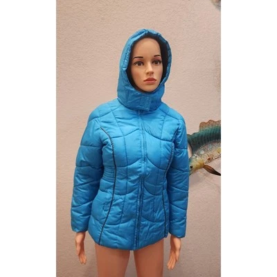 VERTICAL'9 AQUA BLUE HOODED COAT JACKETSIZE 14 - Image 1 of 4