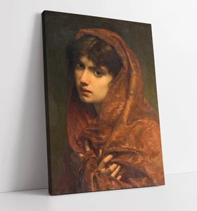 PORTRAIT OF GIRL, PIERRE AUGUSTE COT- DEEP FRAMED CANVAS WALL ART PRINT - Picture 1 of 2