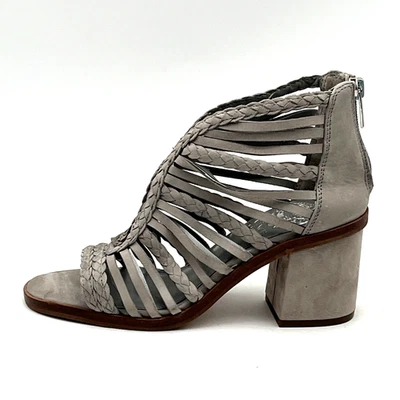 VINCE CAMUTO Sandalia Gladiador Tacón Cuero Cestal Gris Mujer Talla 6M Foto 1 de 4