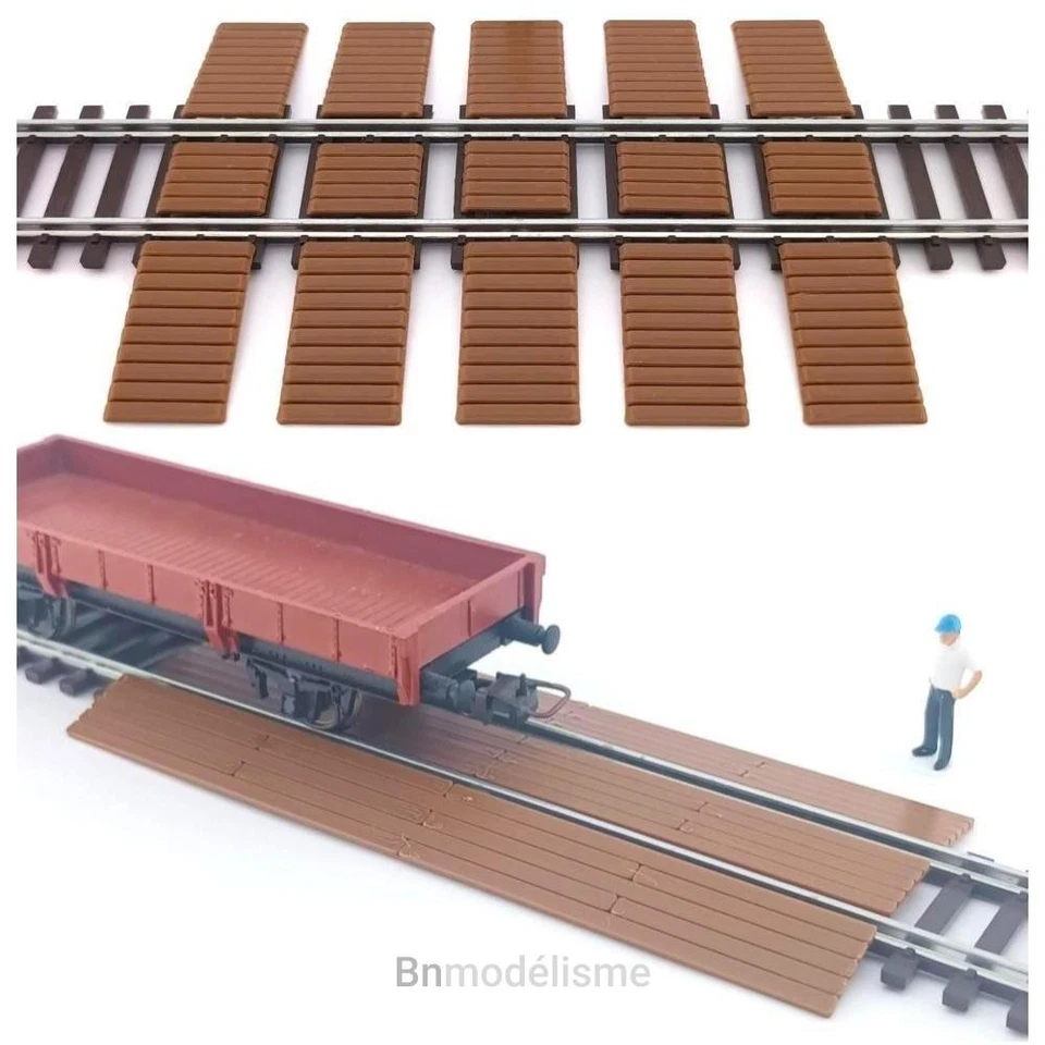 HO Plancher de Voie 1/87 H0 Décor Train Passage à Niveau Gare Sncf Modélisme - Immagine 1 di 1