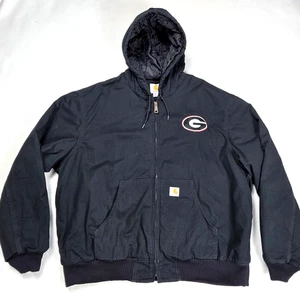 Carhartt Jacke Herren Gr. 2XL schwarz Kapuze Full Zip UGA Georgia Bulldogs NCAA - Bild 1 von 12