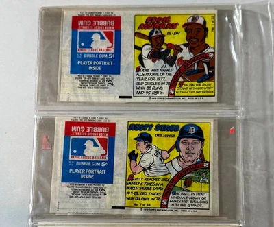(4) 1979 Topps Bazooka Bubble Gum MURRAY, GARVEY, WINFIELD, STAUB - Image 1 of 2
