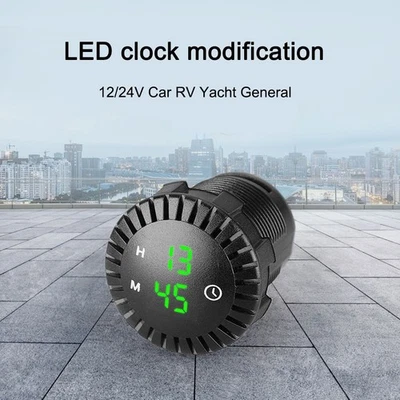 None Clock LED Display Car Accessories Car 51x36mm Digital Clock Panel - Image 1 of 4