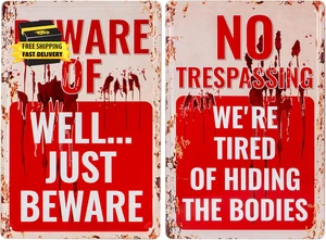 Halloween Decoration 3D Signs Retro Chic Metal Tin Signs for Outdoor Yard or Ind - Picture 1 of 6