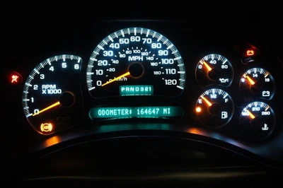 03-04 REBUILT *LED CHEVY GMC 1500 SIERRA INSTRUMENT CLUSTER 15182146 SPEEDO 164k - Image 1 of 4