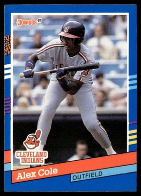 1991 Donruss Alex Cole Cleveland Indians #383 - Image 1 of 2