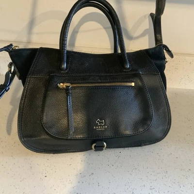 Beautiful RADLEY Black Leather Multiway Satchel Bag Handbag excellent  - image 1 of 4