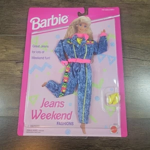 Conjunto de moda de fin de semana Barbie Jeans 1994 vintage nuevo stock antiguo sellado - Imagen 1 de 2