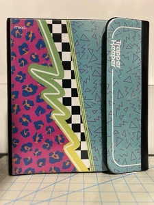 Trapper Keeper Binder- 1” Round Rings( Funky) - Picture 1 of 11