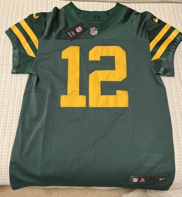 Camiseta Nike NFL Green Bay Packers Aaron Rodgers On Field TAMANHO 44 NOVA COM ETIQUETAS MSRP $325 - Imagem 1 de 4