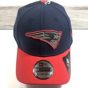 New England Patriots NFL New Era 39THIRTY Fitted Cap Hat Navy/Red Size M/Large - Picture 1 of 12