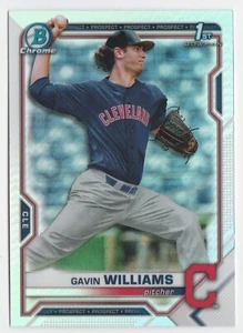 2021 1st Bowman Draft - Chrome REFRACTOR #BDC-93 Gavin Williams (RC) QTY DISC!! - Picture 1 of 2