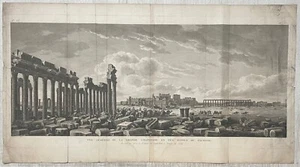Antique 1799 'RUINS of Grand Colonnade PALMYRA' Syria Cassas Panoramic ENGRAVING - Picture 1 of 14