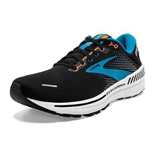BROOKS MEN'S ADRENALINE GTS 22 SUPPORTIVE RUNNING SHOE - BLACK/BLUE/ORANGE - 10. - Picture 1 of 6
