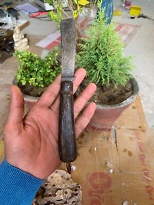 1800's Indian Antique Handcrafted Horn Handle Folding Knife Pocket Knife Rare 9"