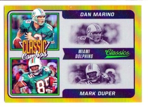 2021 Classics Classic Combos Gold #15 Mark Duper/Dan Marino /75 - Miami Dolphins