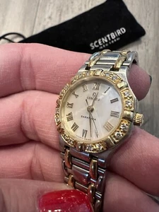 Concord Saratoga Diamond Bezel Mother Of Pearl Stainless Steel Gold Watch - Picture 1 of 12