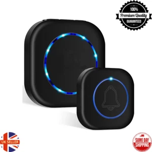 Wireless Doorbell Cordless Battery Operated Chime Waterproof 1000ft 36 Melodies - Picture 1 of 10