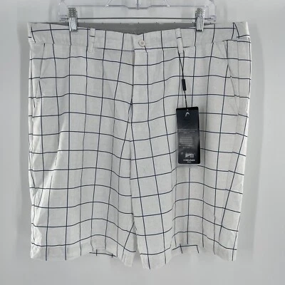 NEW Head Golf Brise 4-Way Stretch Shorts Size 38 9” Inseam White/Deep Ocean - Image 1 of 4