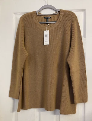 Pulôver de lã merino mel Eileen Fisher novo com etiquetas US$ 228 XL 1X 2X - Imagem 1 de 4