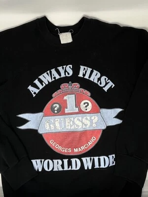 Vintage 1980s Guess USA Georges Marciano Black Crewneck Sweatshirt (S/M) - Image 1 of 4