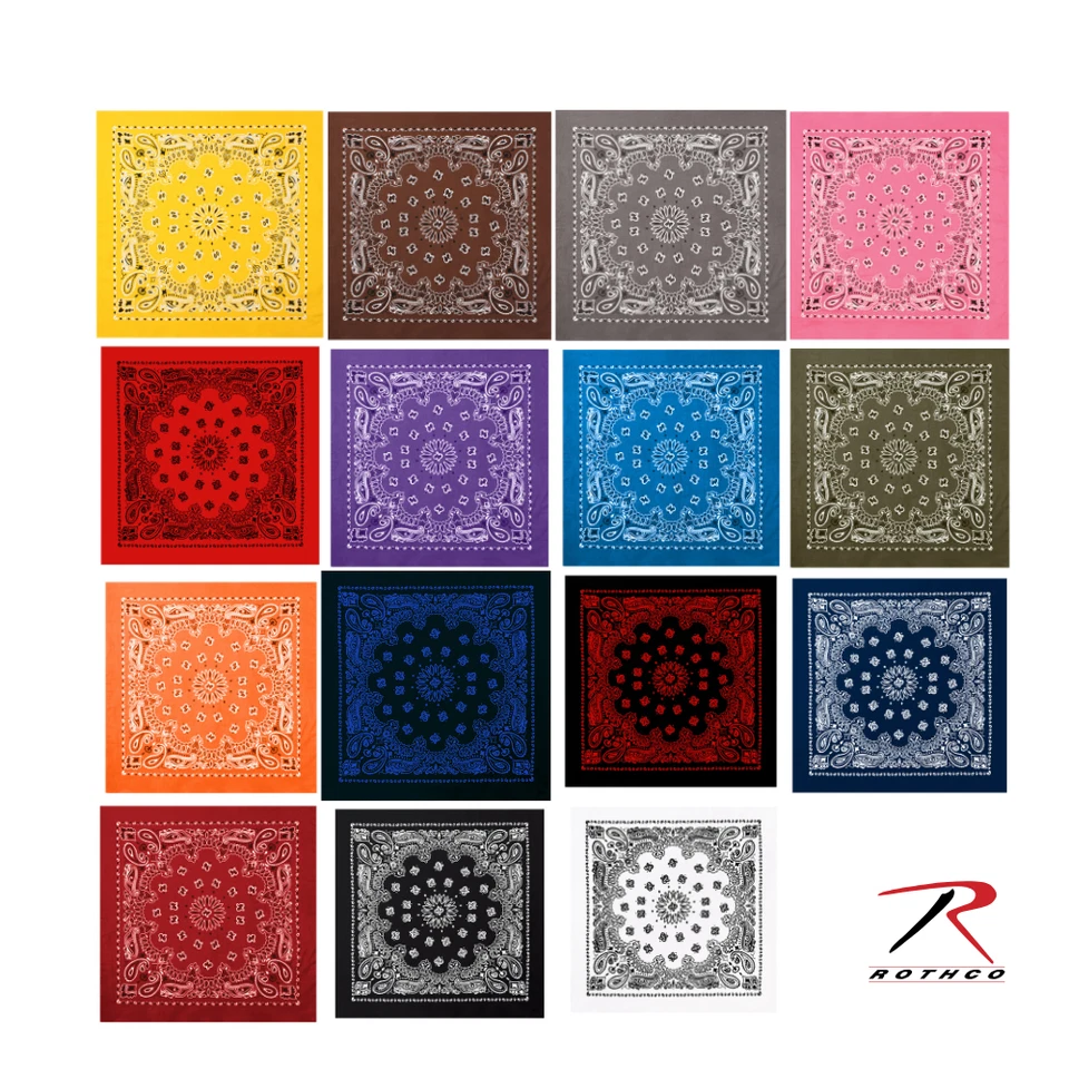 Bandana de cachemira Rothco Trainmen | 22" X 22" | Motociclista | Multifuncional | Algodón Foto 1 de 1