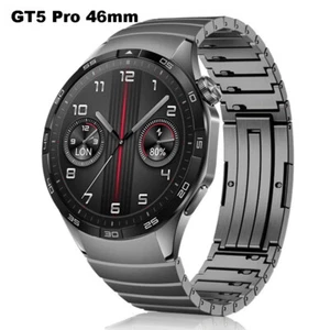 Bracelet Luxe pour Huawei Watch GT5 46mm Bracelet Acier Inoxydable Bracelet Métal - Photo 1 sur 12