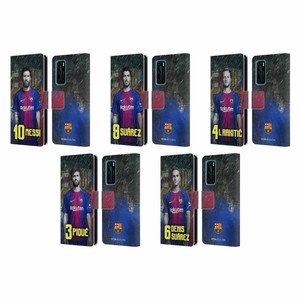 OFFICIAL FC BARCELONA 2017/18 FIRST TEAM 1 LEATHER BOOK CASE FOR HUAWEI PHONES 4