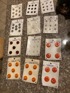 Vintage "Supreme Dept. 173"  Buttons...12 cards. New on Original Cards - Picture 1 of 2