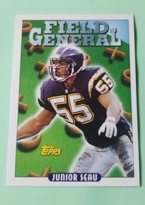 1993 Topps Football Card #298 Junior Seau - Field General - San Diego Chargers  - Picture 1 of 2
