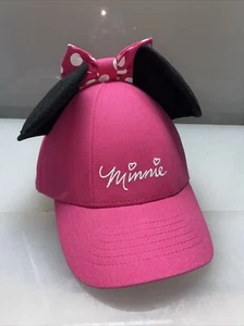 Minnie Mouse Hat Cap Womens Black Pink Ears Casual Adjustable Disney Never Worn - Picture 1 of 6