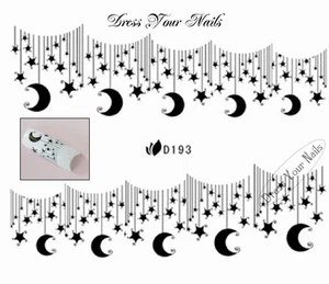 Nagel Wasser Aufkleber-schwarze Spitze Elegant Transfers Sticker Zum Selbermachen-D-193Blk-UK - Bild 1 von 1