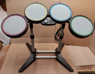 Rock Band 360 Drum Kit Set w/ Stand  – Harmonix 822149 – Wired - Image 1 of 4