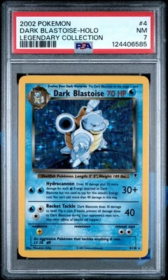 2002 POKEMON LEGENDARY COLLECTION #4 DARK BLASTOISE-HOLO PSA 7 - Image 1 of 2