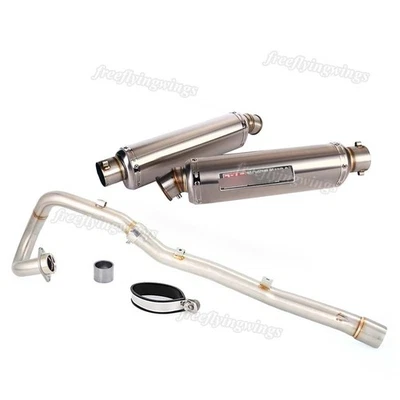 For SUZUKI DRZ400 2000-2025 Full System Header Link Pipe Muffler Silencer Tips - Image 1 of 4