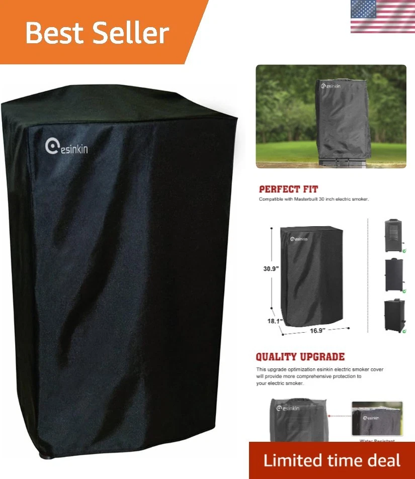 Esinkin Durable 30-Inch Electric Smoker Cover Protects Electric Smoker From Dust