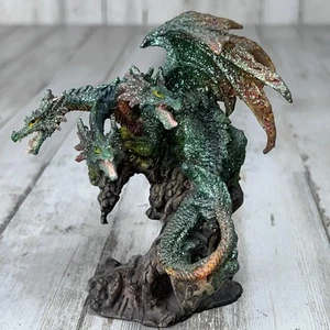 3 Headed Green Dragon Hight 5" Figur Statue - Bild 1 von 9