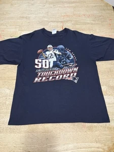 Vintage Tom Brady New England Patriots 50 TDs Single Season T Shirt Sz Large L - Picture 1 of 6