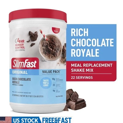 Mezcla batido de reemplazo de comida original Rich Chocolate Royale 20,18 oz 22 porciones ﻿ Foto 1 de 4