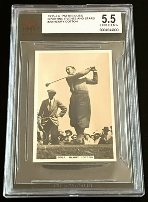 1935 J.A. PATTREIOUEX GOLF #20 HENRY COTTON BGS 5.5 EXCELLENT ONLY 29 PSA HIGHER - Image 1 of 4
