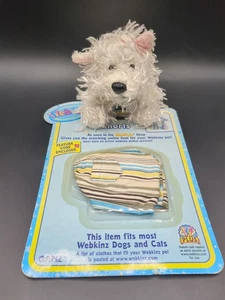 Ganz Webkinz White Terrier Puppy Dog HM106 Pink Bow 8” NO CODE And NIB Shorts  - Picture 1 of 5