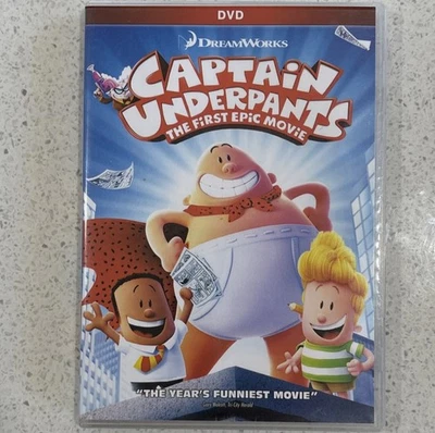 Captain Underpants: The First Epic Movie 2017 - DVD NTSC Region 2 Cartoon Kids - Image 1 of 3