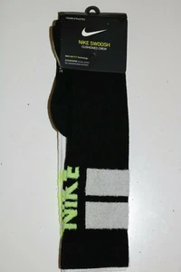 NIKE SWOOSH CUSHIONED OVER THE CALF SOCKS 2PACK SX7312-901 UNISEX KIDS UK2-5 - Picture 1 of 11