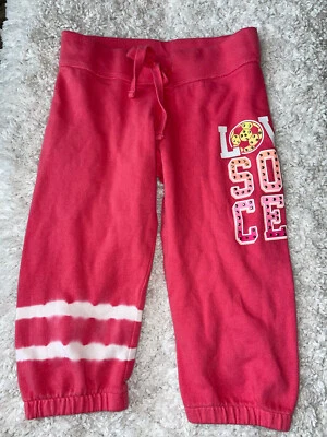 Justice Girls Sz. 6 Pink “ Love Soccer” Design Joggers. Adorable - Image 1 of 4