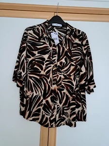 Mango boxy blouse new with tags lovely silky fabric size M or 12 - Picture 1 of 7