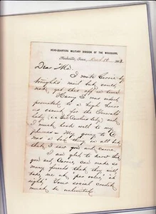 Historic Autographs Civil War Appomattox Charles Tickney Letter 3/5/1864 w LOA - Bild 1 von 5