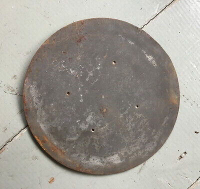 Vintage Tarnished Metal Steel Disc Circle Planet 6.5”-7” DIA Patina  Rusty Holes • 9.99£