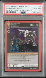 MetaZoo Halloween Promo Wendigo 2/5 2021 2nd Edition Holo PSA 10 - Picture 1 of 2