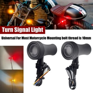 2X Motorcycle Mini Turn Signal Light Indicator For Honda Yamaha Suzuki Kawasaki - Picture 1 of 9