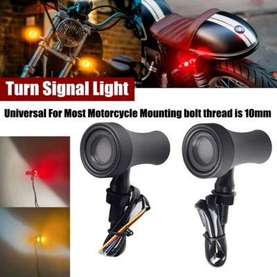 2X Mini indicador de luz de señal de giro para motocicleta Honda Yamaha Suzuki Kawasaki Foto 1 de 4